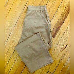 Wide leg, dark beige pants